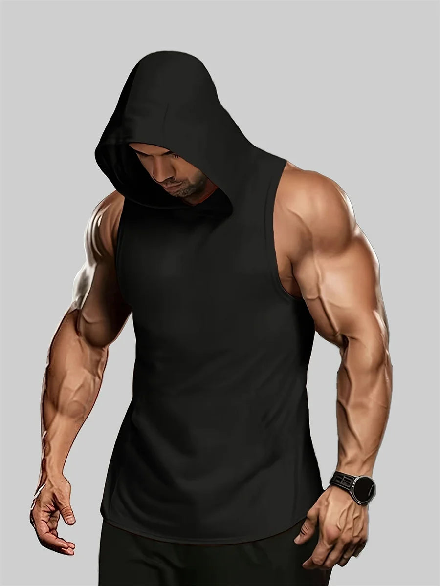 Men's Sleeveless Workout Hoodie