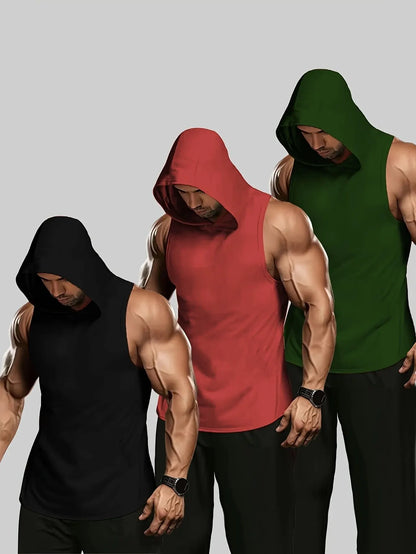 Men's Sleeveless Workout Hoodie