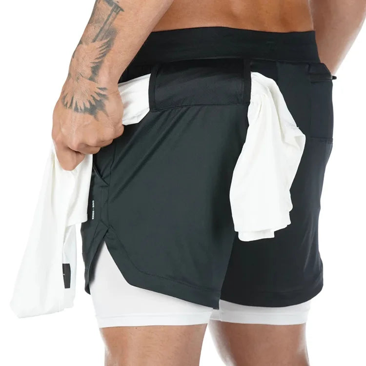 Men's Camo Running Short w/ Pocket Liner