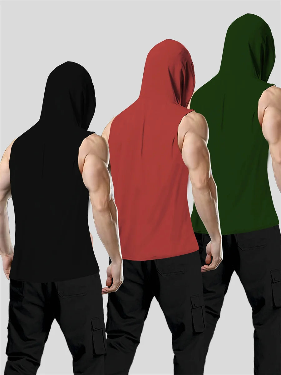 Men's Sleeveless Workout Hoodie