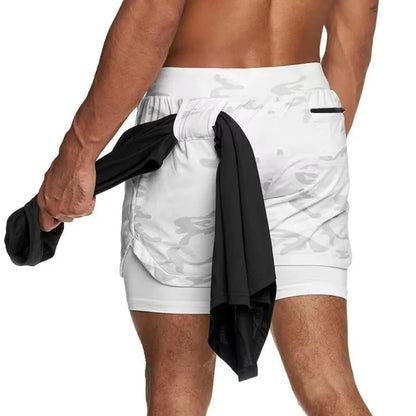 Men's Camo Running Short w/ Pocket Liner