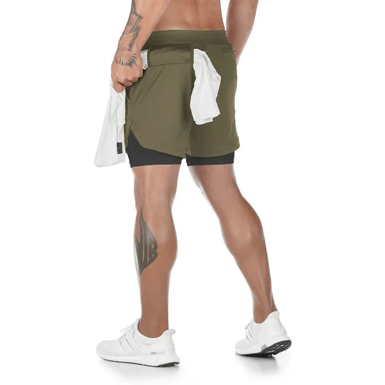 Men's Camo Running Short w/ Pocket Liner