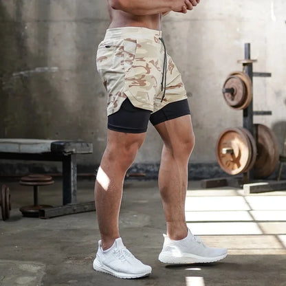 Men's Camo Running Short w/ Pocket Liner