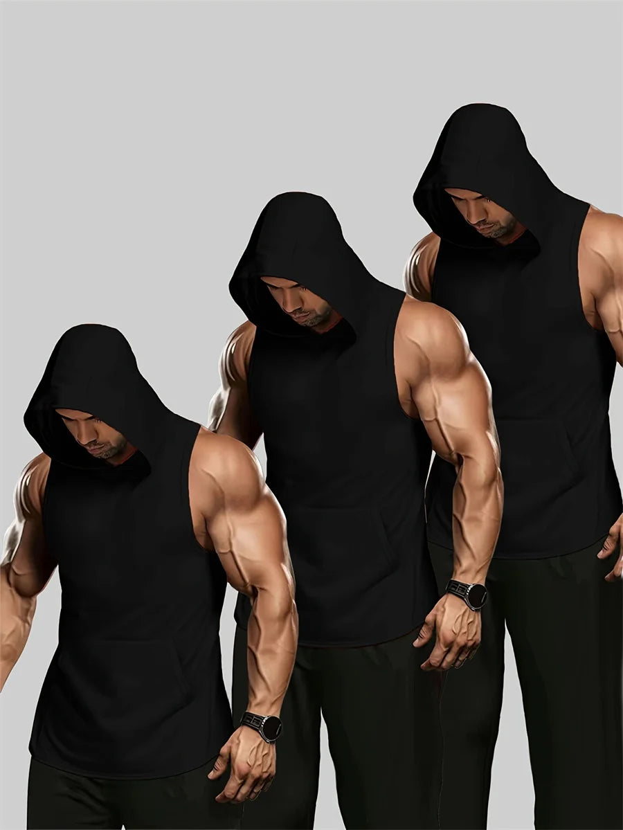 Men's Sleeveless Workout Hoodie