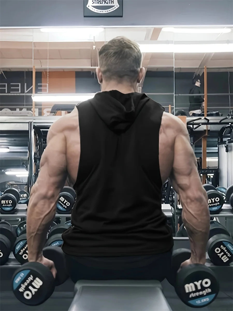 Men's Sleeveless Workout Hoodie