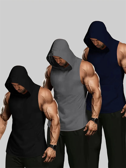 Men's Sleeveless Workout Hoodie